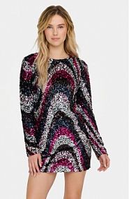 Sukienka koktajlowa ONLY kolorowa Sofie 15334081  Slim Fit