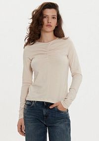 Bluzka Sisley beżowa damska Golf