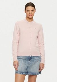 Bluza rozpinana Tommy Hilfiger różowa damska Kardigan