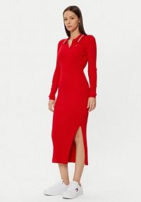 Sukienka dzianinowa Tommy Jeans czerwona 