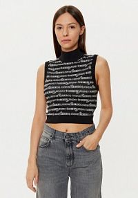 Golf Tommy Jeans czarny damski 