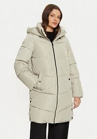 Kurtka puchowa Vero Moda beżowa damska Płaszcz zimowy