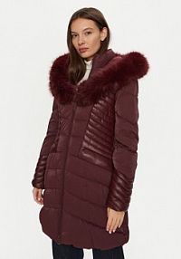 Kurtka puchowa Guess czerwona damska Płaszcz zimowy