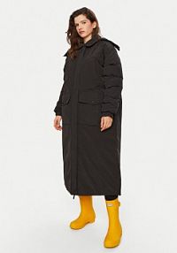Kurtka przejściowa Hunter czarna damska Płaszcz przejściowy