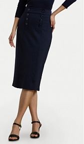 Spódnica ołówkowa LAUREN RALPH LAUREN granatowa 200957618001  Regular Fit