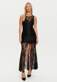 Sukienka wieczorowa Haveone czarna AFS-M045  Regular Fit