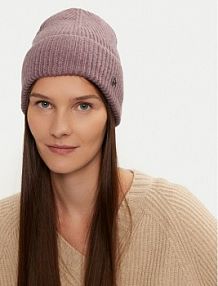 Czapka zimowa Calvin Klein fioletowa damska 