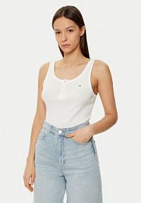 Top Tommy Jeans biały damski 