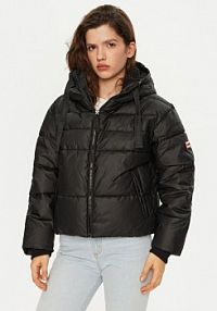 Kurtka puchowa Hunter czarna damska Zimowa Edine HARW1416242  Regular Fit