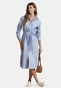 Sukienka Polo Ralph Lauren niebieska Koszulowa