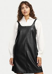 Sukienka skórzana JJXX czarna Z imitacji skóry