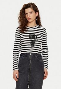 Bluzka KARL LAGERFELD czarna damska 