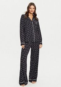 Piżama Guess czarna damska 