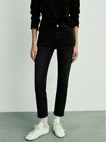 Jeansy Mango czarne damskie 