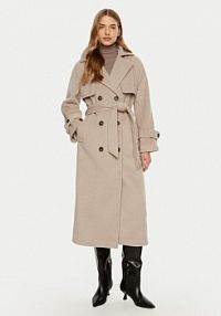 Płaszcz ACCESS FASHION beżowy damski Przejściowy