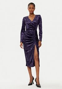 Sukienka koktajlowa Rinascimento fioletowa 