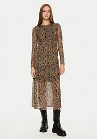 Sukienka codzienna JDY brązowa 
