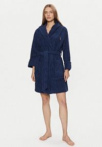 Szlafrok Polo Ralph Lauren granatowy damski 