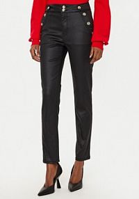 Spodnie skórzane Morgan czarna Z imitacji skóry
