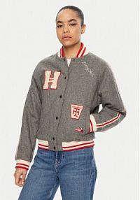 Bomberka Tommy Jeans szara Kurtka bomber