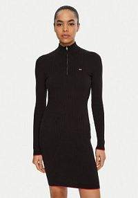 Sukienka dzianinowa Tommy Jeans czarna 