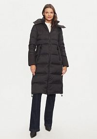 Kurtka puchowa Guess czarna damska Płaszcz zimowy