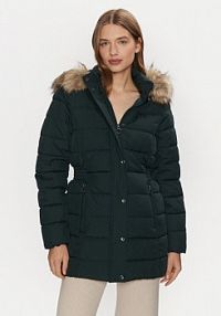 Kurtka puchowa ONLY zielona damska Zimowa