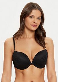 Biustonosz Guess czarny Z fiszbiną