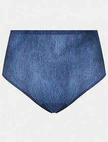 Figi Chantelle niebieskie Klasyczne z wysokim stanem