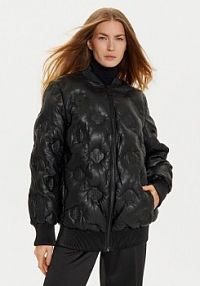 Kurtka skórzana Guess czarna damska 