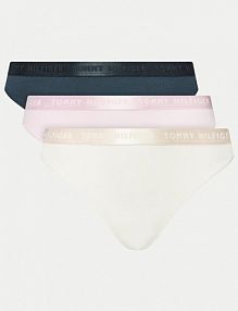 Stringi Tommy Hilfiger wielokolorowe Komplet 3 par stringów