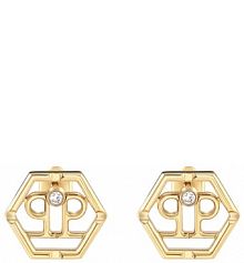 Kolczyki PHILIPP PLEIN złote Hexagon PJ2AA06EU