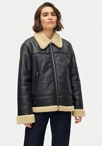 Kurtka skórzana Vero Moda czarna damska Z imitacji skóry