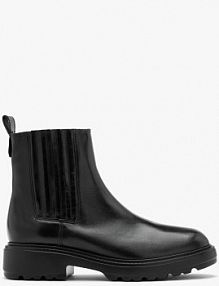 Czarne, ocieplane sztyblety z naszyciami na gumie stacy Ryłko damskie EAN W2VD7 TC3