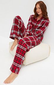 Piżama z tkaniny flanelowej  damska Bonprix