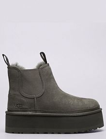 Trzewiki UGG szare damskie Neumel Platform Chelsea
