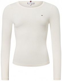 Koszulka z długim rękawem Kobiety wiskoza biały jednolity XXL Tommy Hilfiger damski