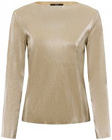 Koszulka z długim rękawem Kobiety złoty jednolity 40 zero damski