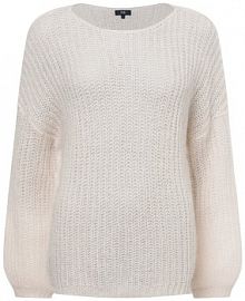 Sweter  z zawartością moheru Kobiety beżowy jednolity M IPURI damski