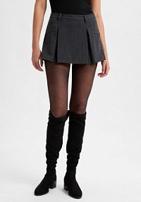 Spódnica   Suzan Kobiety Sztuczne włókno szara jednolity 40 EDITED