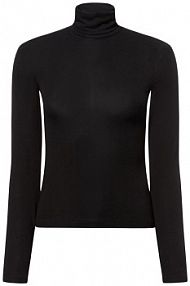 Koszulka z długim rękawem  Raya Kobiety wiskoza czarny jednolity 38 EDITED damski