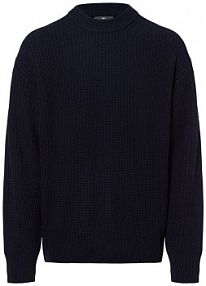 Sweter  z dzianiny Kobiety Wełna niebieski jednolity XXL Nils Sundström damski