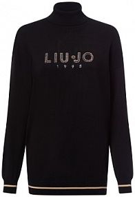 Sweter  z dzianiny Kobiety czarny jednolity XS Liu Jo Collection damski