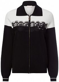 Kardigan  Kobiety czarny/biały jednolity XS Liu Jo Collection