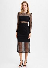 Sukienka wieczorowa Kobiety Sztuczne włókno czarna jednolity 40 Swing