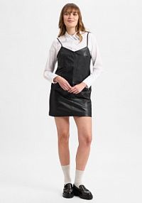 Sukienka na co dzień  Ellis Kobiety Sztuczna skóra czarna jednolity 40 EDITED