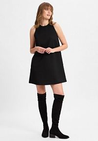 Sukienka o linii A  Lieto Kobiety czarna jednolity 42 MAX&Co.