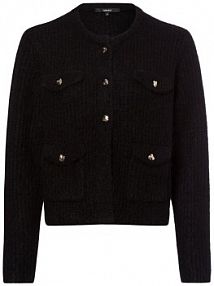 Kardigan  z zawartością moheru  Tinara Kobiety czarny jednolity 42 Someday