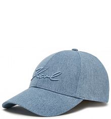 Czapka z daszkiem KARL LAGERFELD niebieska damska