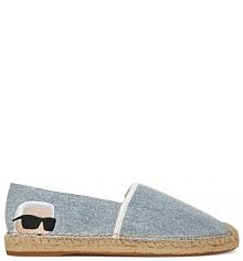 Espadryle KARL LAGERFELD niebieskie damskie